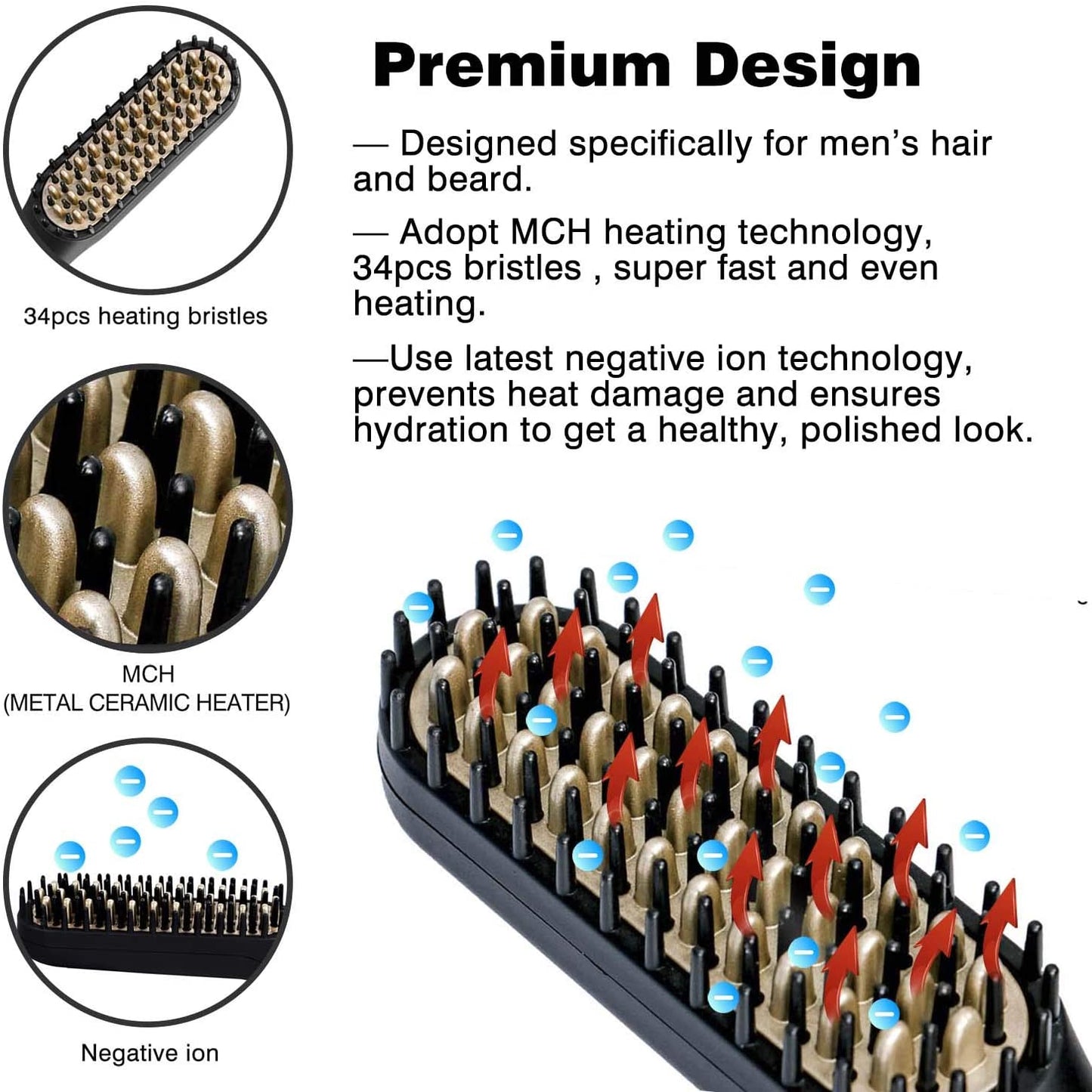 đ„Sale 49% OFFđPROFESSIONAL BEARD STRAIGHTENING COMB 2.0