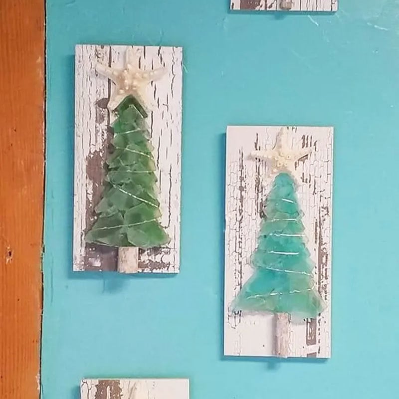 DIY Sea Glass Christmas Tree
