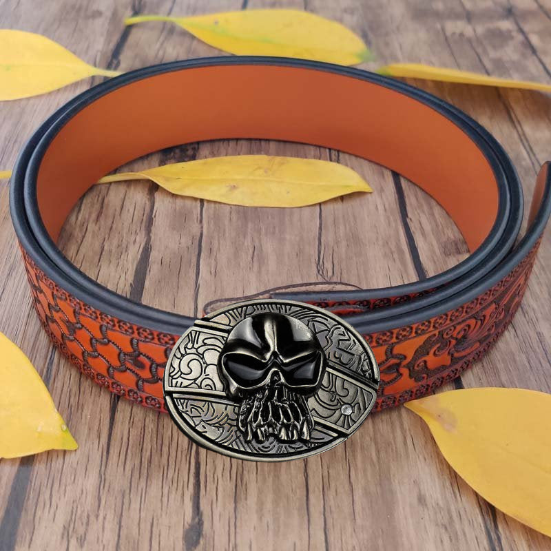 🔥LAST DAY 50% OFF🔥Fashion Punk Men's Hidden Folding Knife Leather Belt