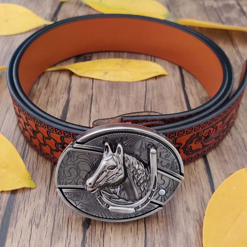 🔥LAST DAY 50% OFF🔥Fashion Punk Men's Hidden Folding Knife Leather Belt
