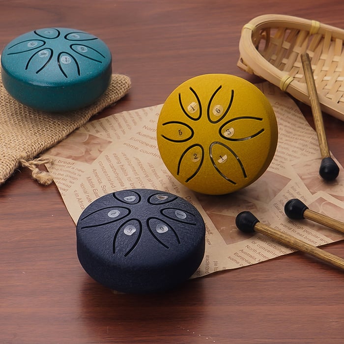 ๐ Early Christmas Sale - 49% OFF ๐ต Buddha Stones Mini Steel Tongue Drum Kit (3 Inch)