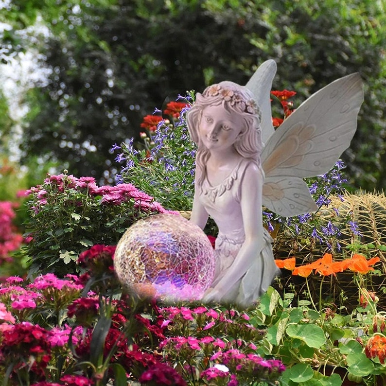 Garden Solar Decorative Fairy Statue