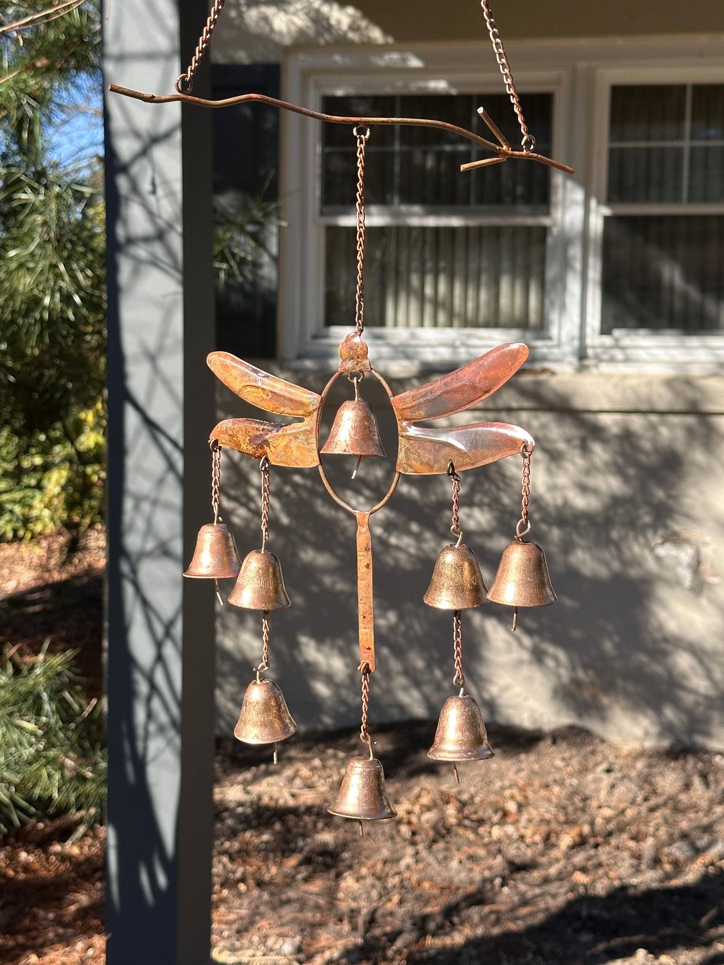 Vintage Dragonfly Bell Wind Chime