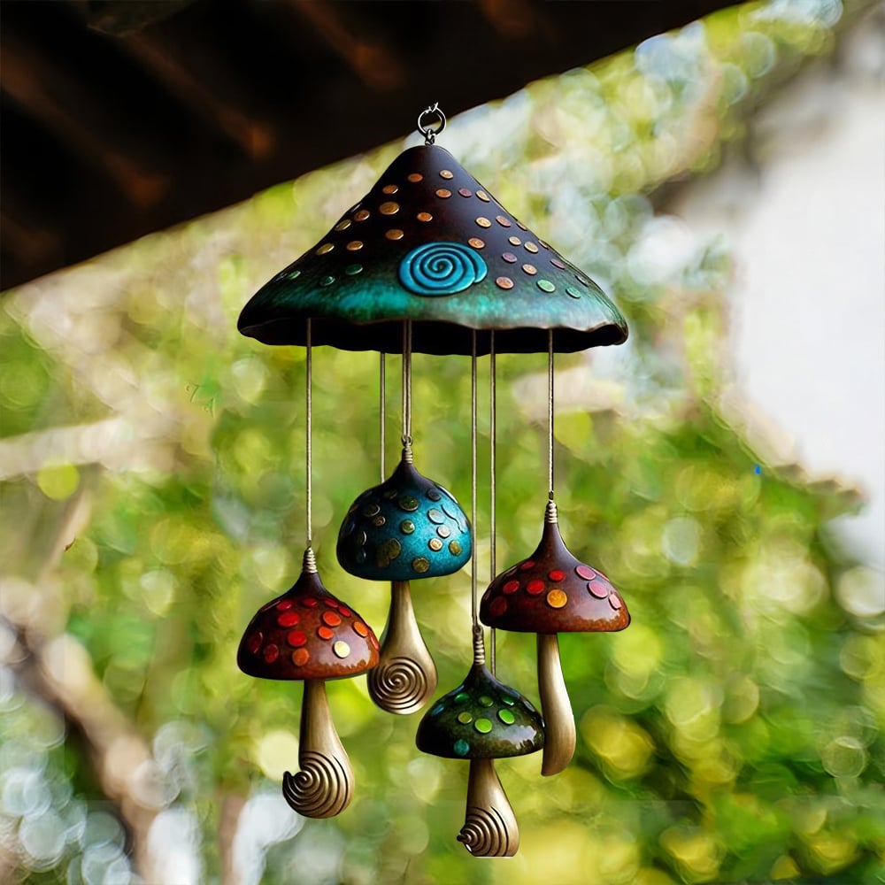 Handmade Art Mushroom Wind Chime