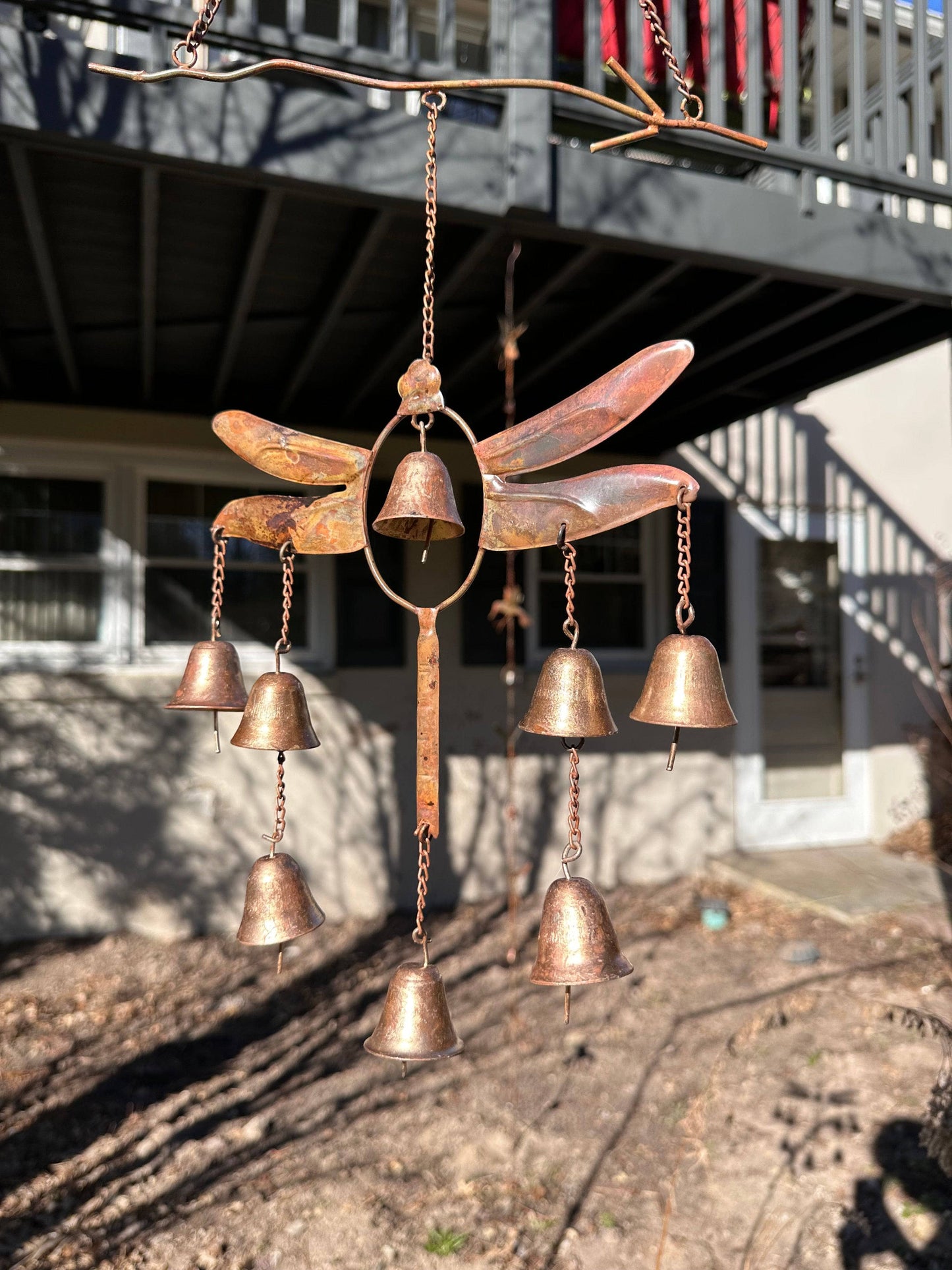 Vintage Dragonfly Bell Wind Chime