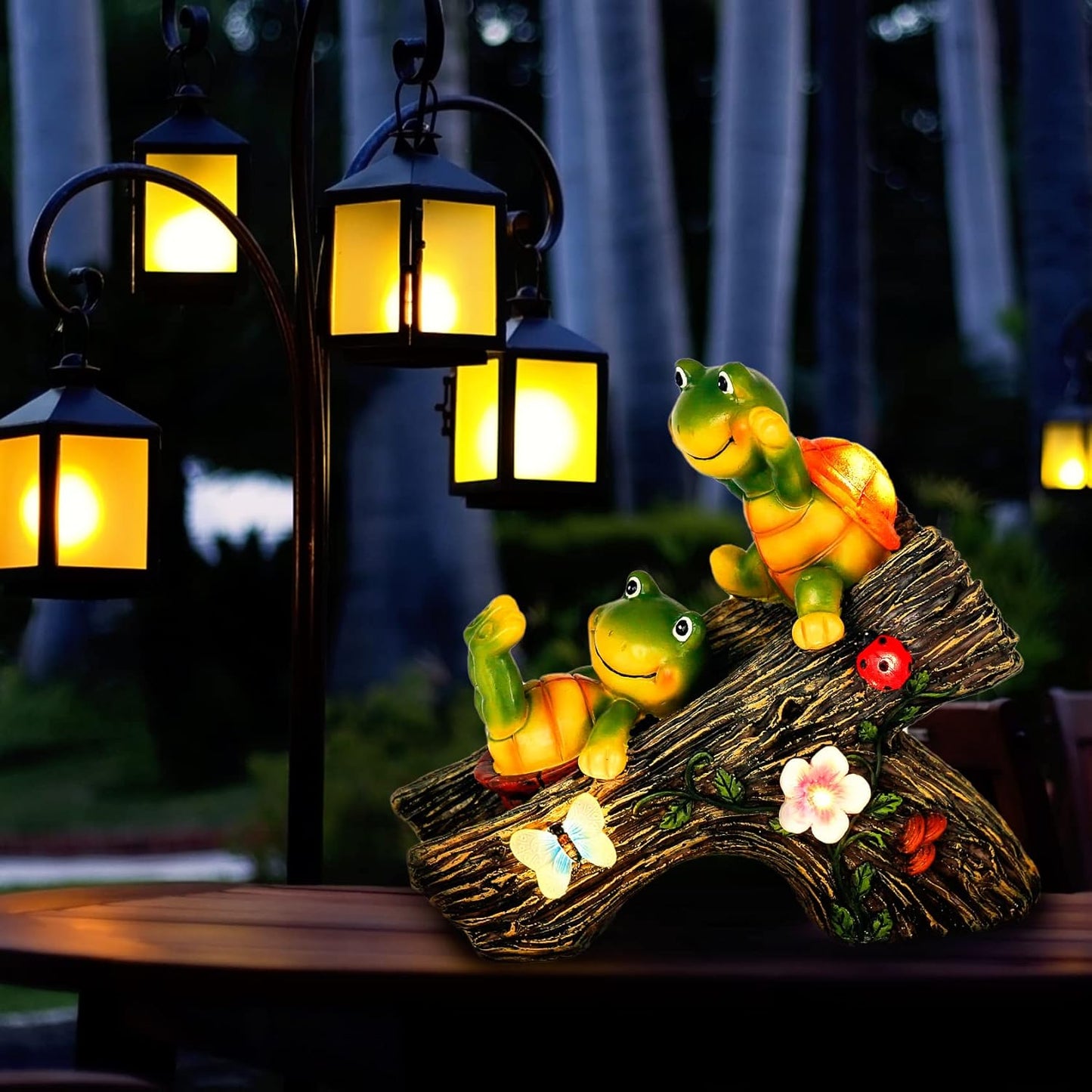 Turtle statues and gnome statues outdoor decorations