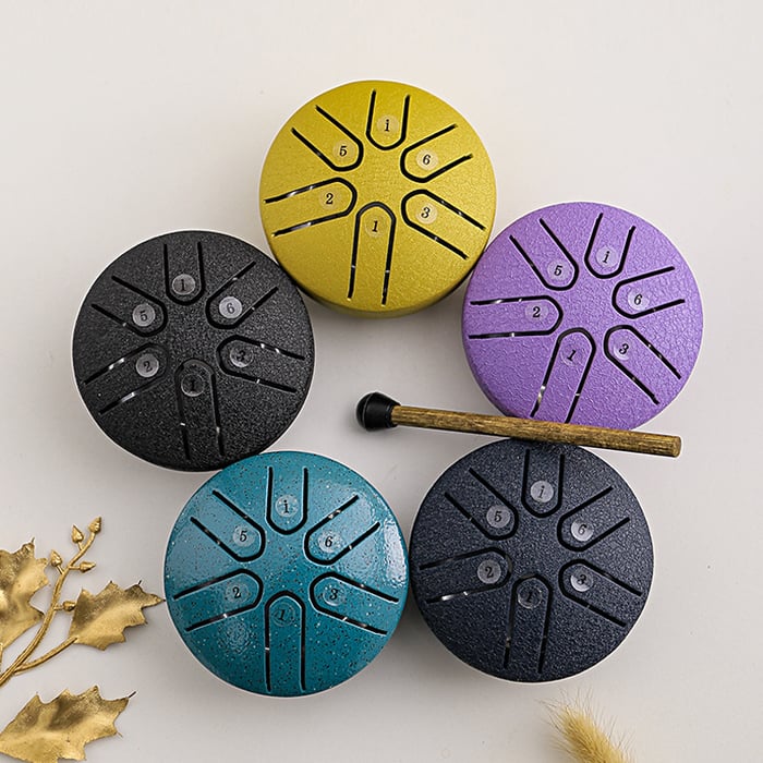 ๐ Early Christmas Sale - 49% OFF ๐ต Buddha Stones Mini Steel Tongue Drum Kit (3 Inch)