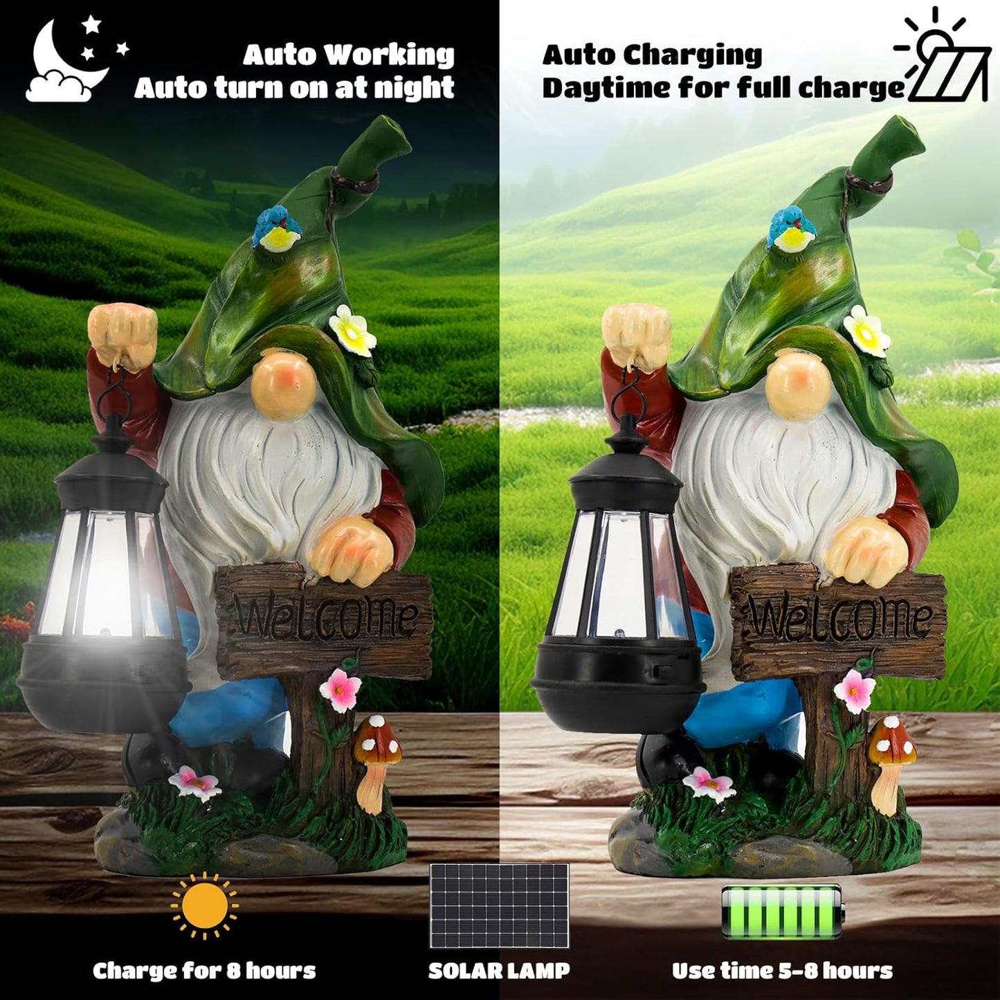 Turtle statues and gnome statues outdoor decorations