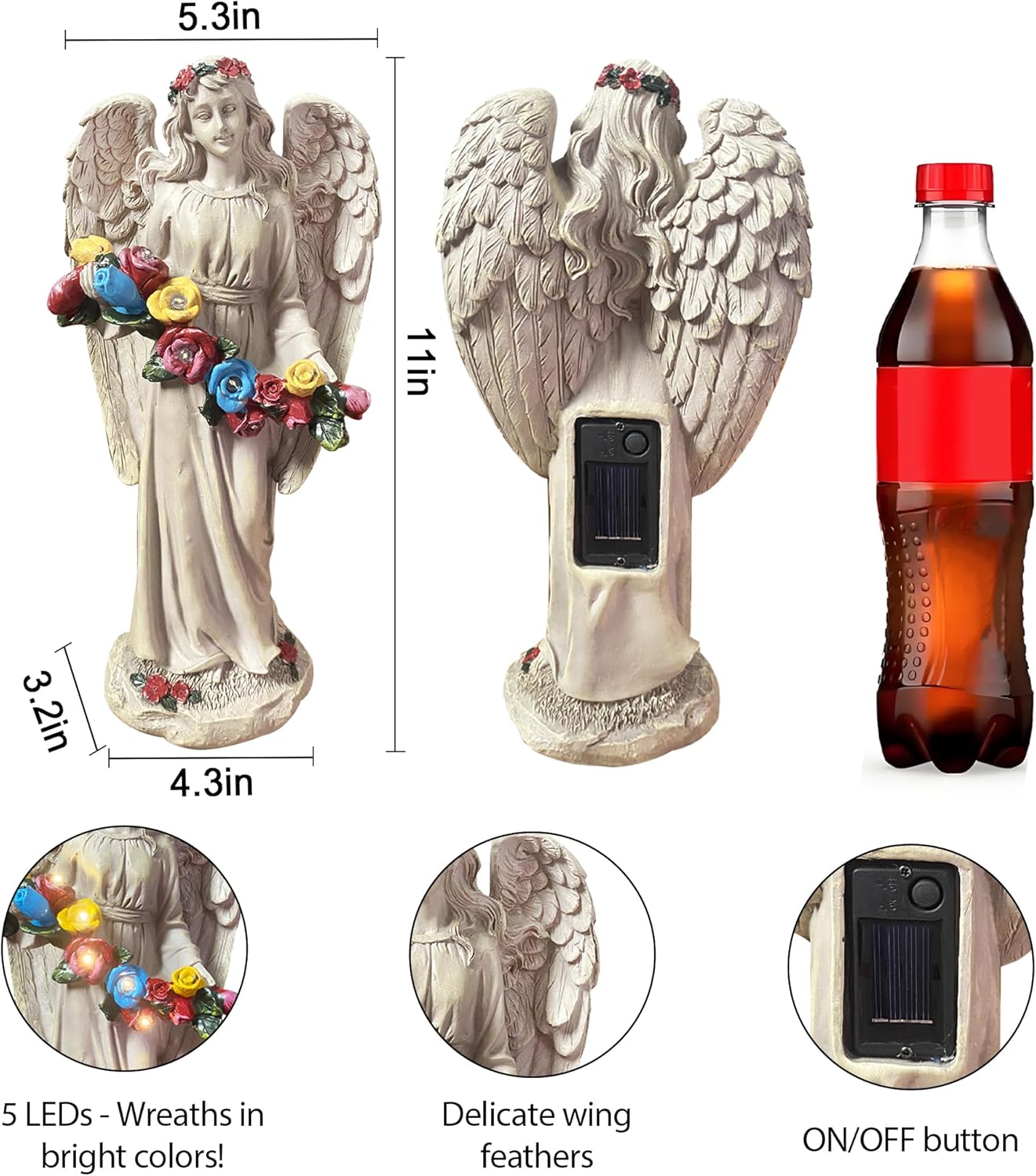 Outdoor Garden Angel Gnome Statue