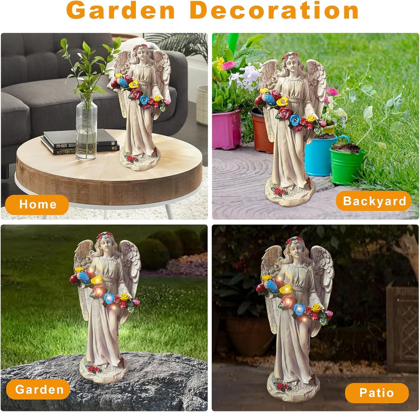 Outdoor Garden Angel Gnome Statue