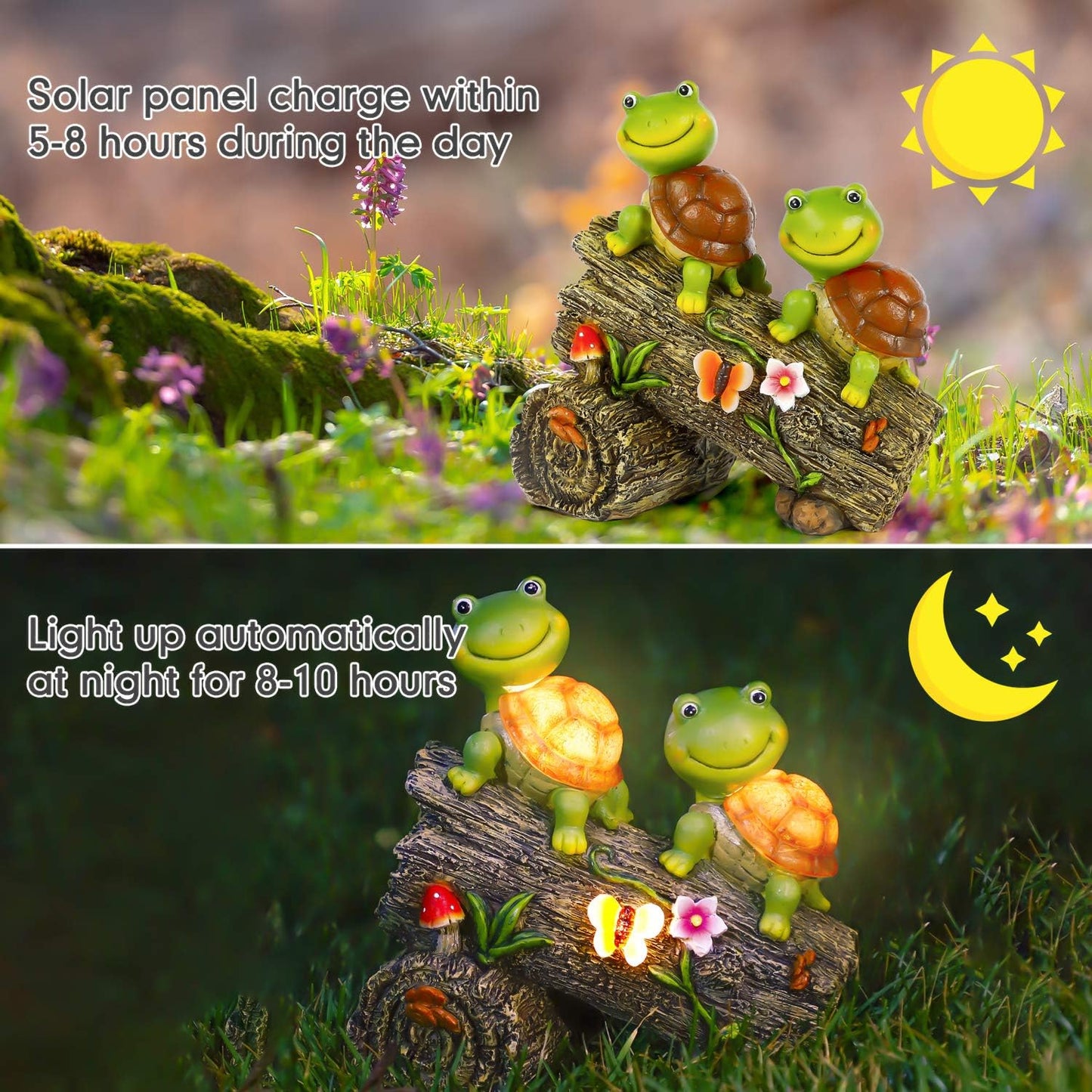 Turtle statues and gnome statues outdoor decorations
