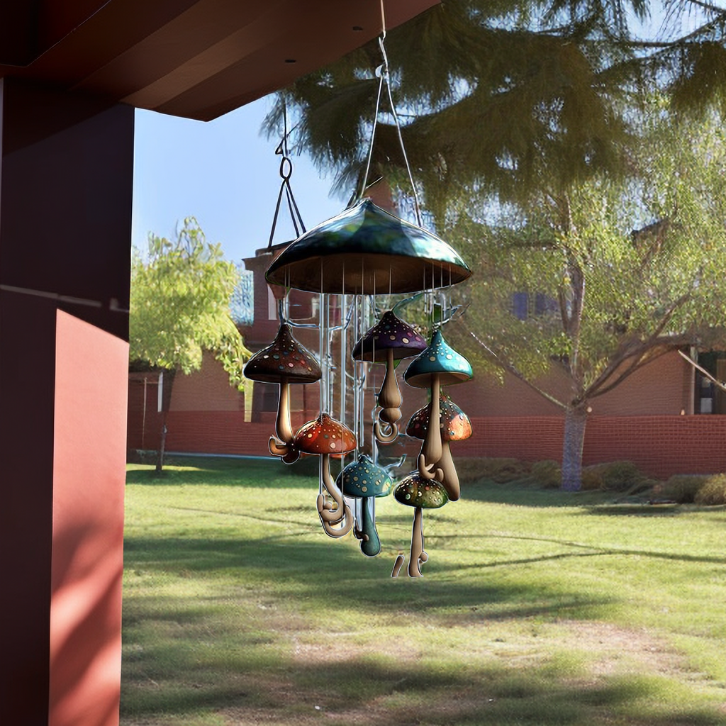 Handmade Art Mushroom Wind Chime