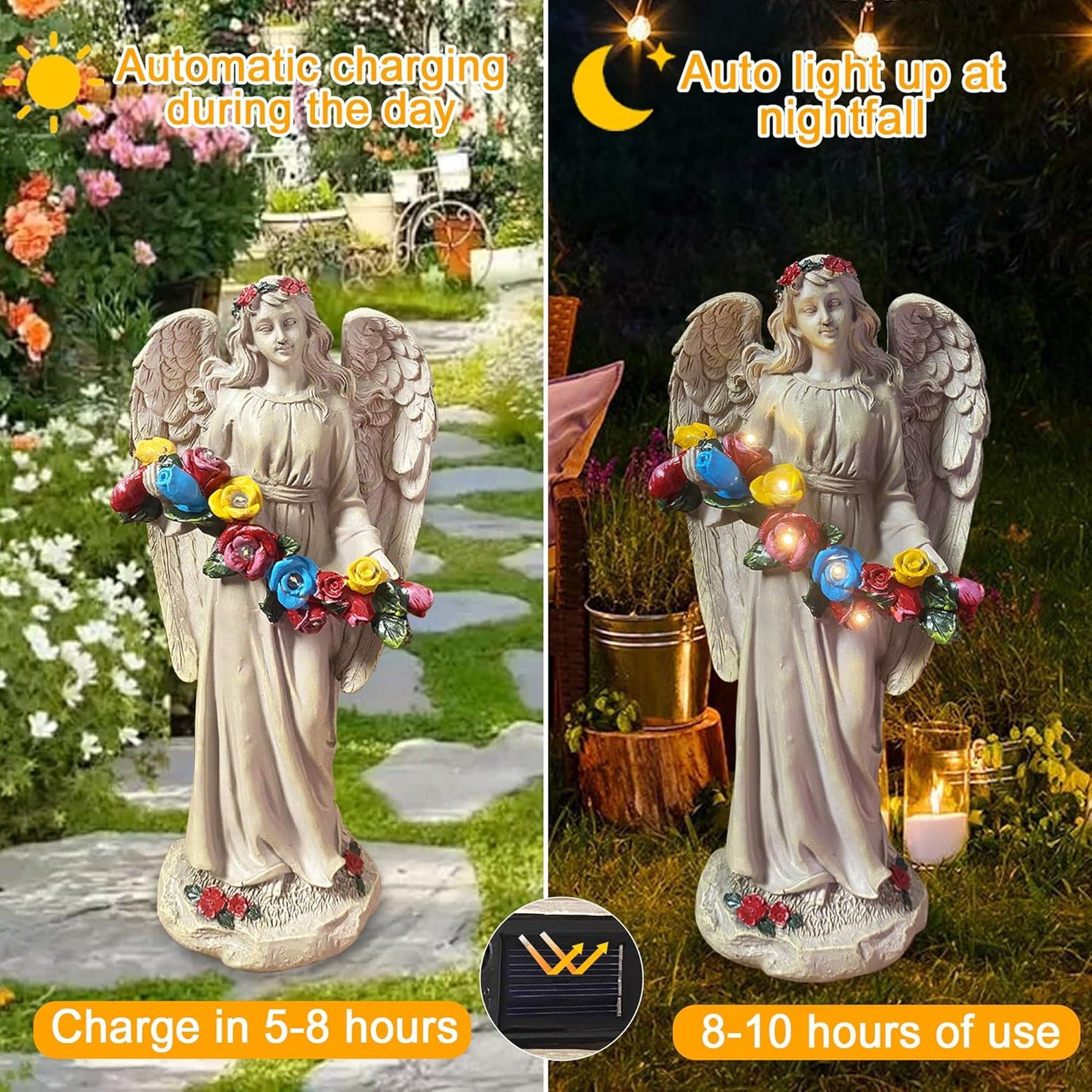 Outdoor Garden Angel Gnome Statue