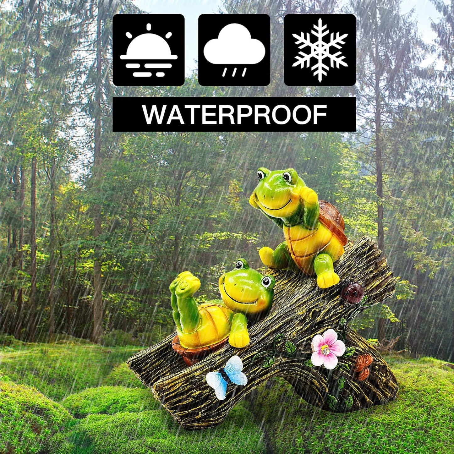 Turtle statues and gnome statues outdoor decorations