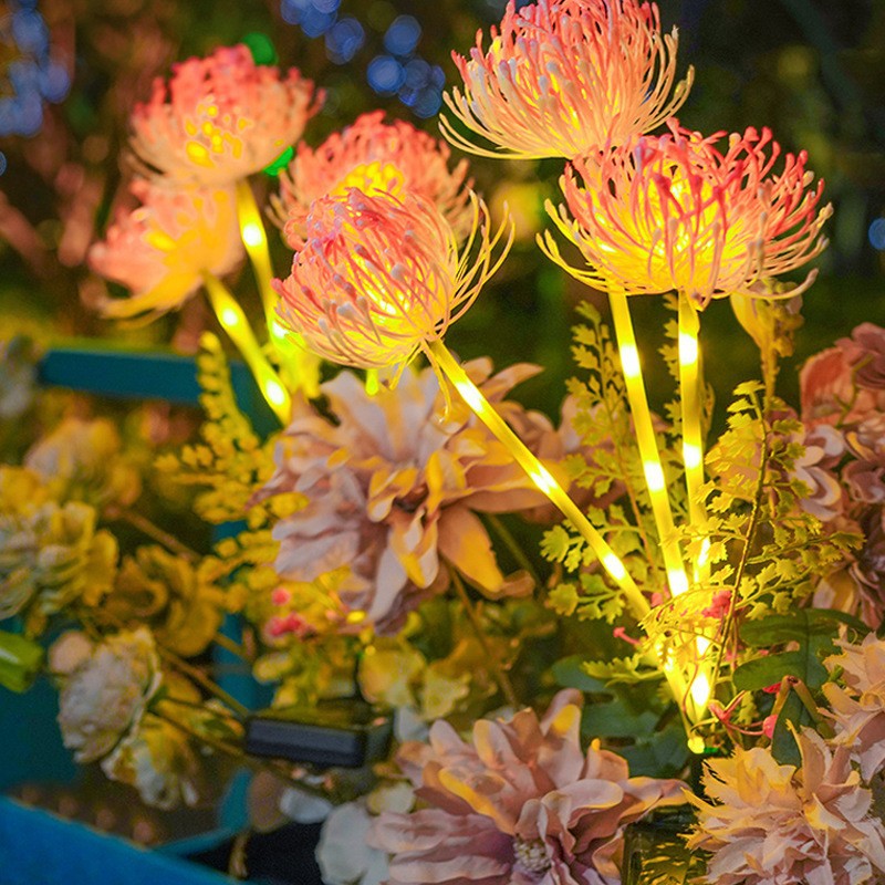 Solar powered flower lantern