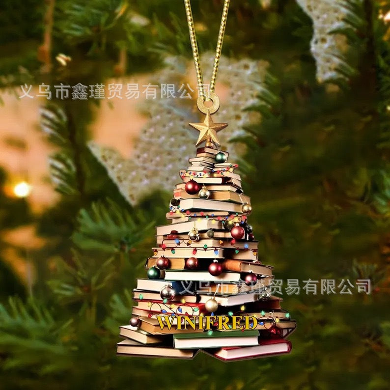 Cross-Border New Products Creative Christmas Tree Car Pendants Christmas Acrylic Decoration Festival Home Decorations