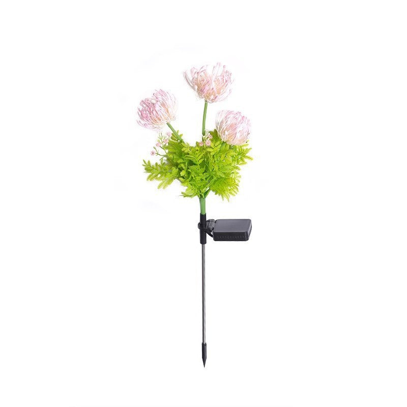 Solar powered flower lantern