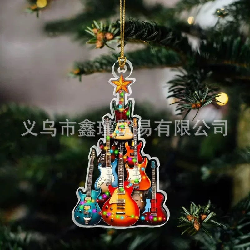 Cross-Border New Products Creative Christmas Tree Car Pendants Christmas Acrylic Decoration Festival Home Decorations