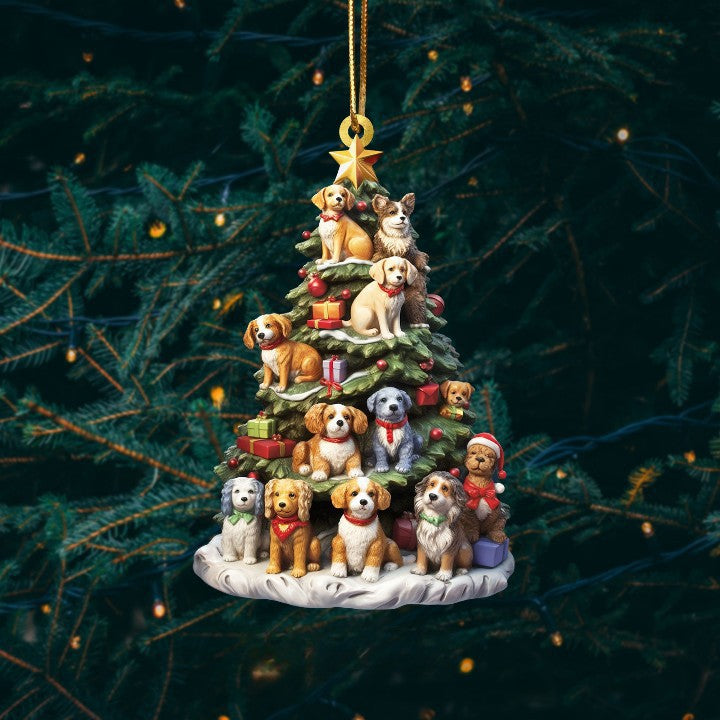 Cross-Border New Products Creative Christmas Tree Car Pendants Christmas Acrylic Decoration Festival Home Decorations