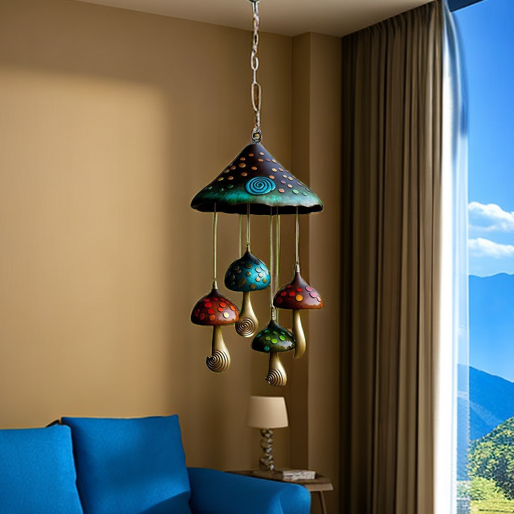 Handmade Art Mushroom Wind Chime