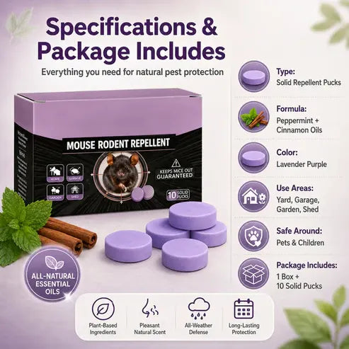 💥Limited time offer: 45% off🐀Natural scented rodent repellent tablets
