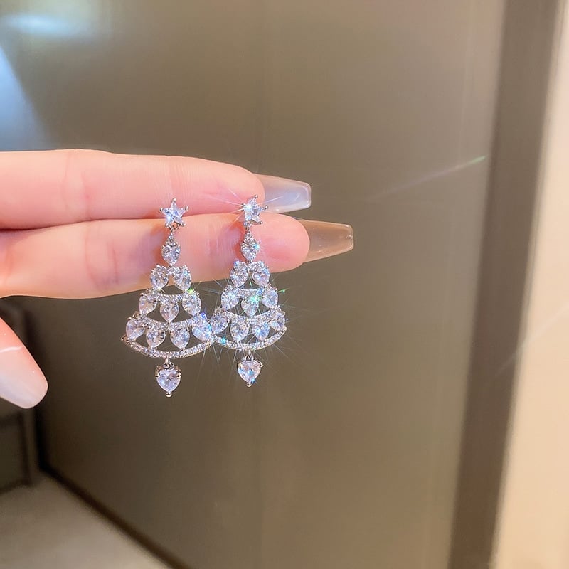 Shiny Christmas Tree Earrings