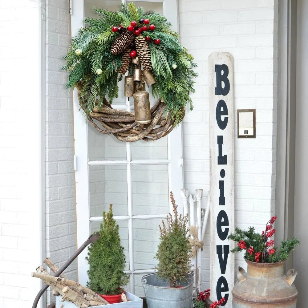 Limited time offer🔥Farmhouse Christmas Wreath Boho Wreath Holiday Wreath
