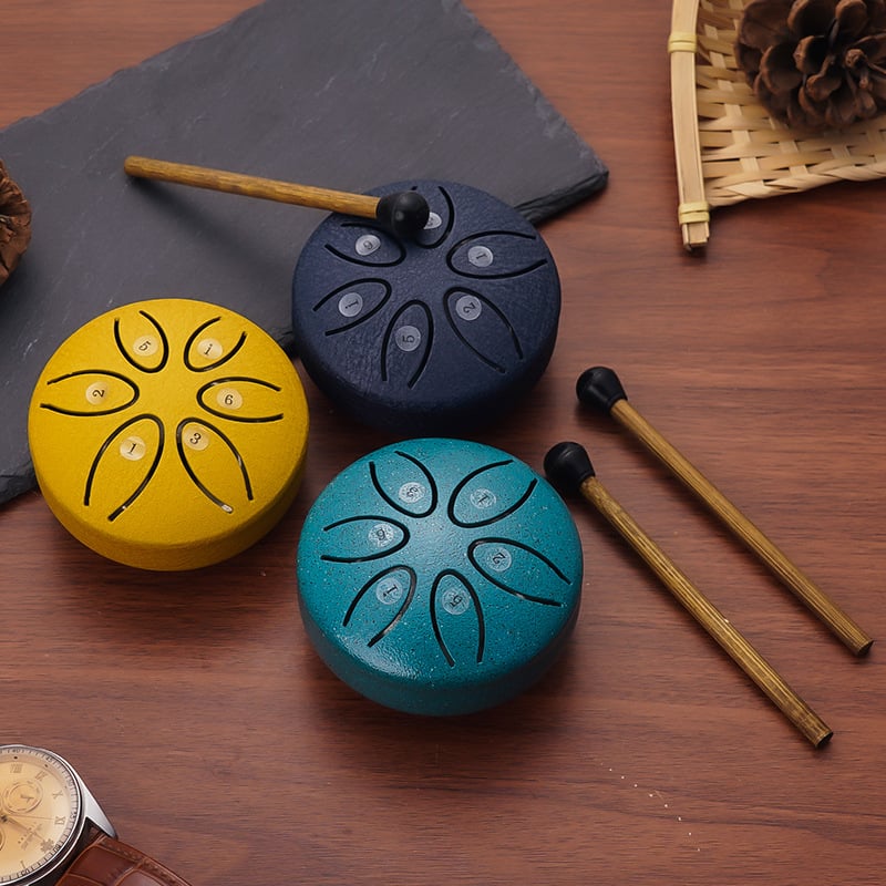 ๐ Early Christmas Sale - 49% OFF ๐ต Buddha Stones Mini Steel Tongue Drum Kit (3 Inch)