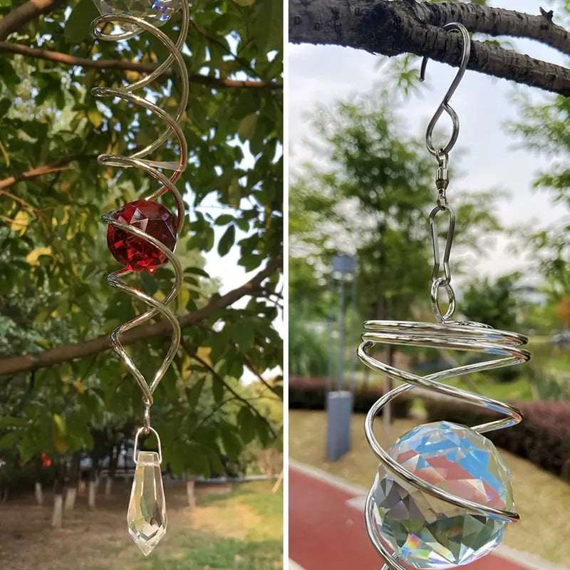 Decorative spiral wind chime pendant