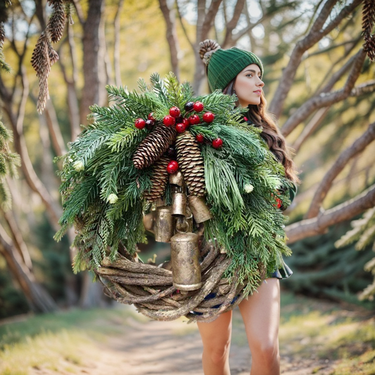 Limited time offer🔥Farmhouse Christmas Wreath Boho Wreath Holiday Wreath
