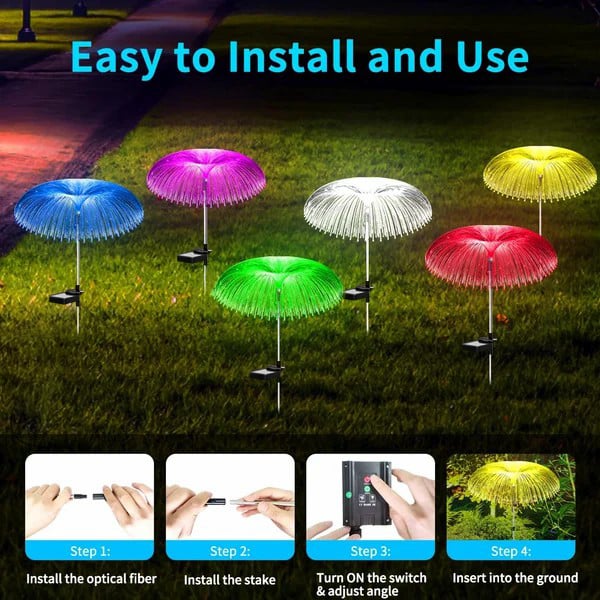 Solar Garden Color Changing Jellyfish Light