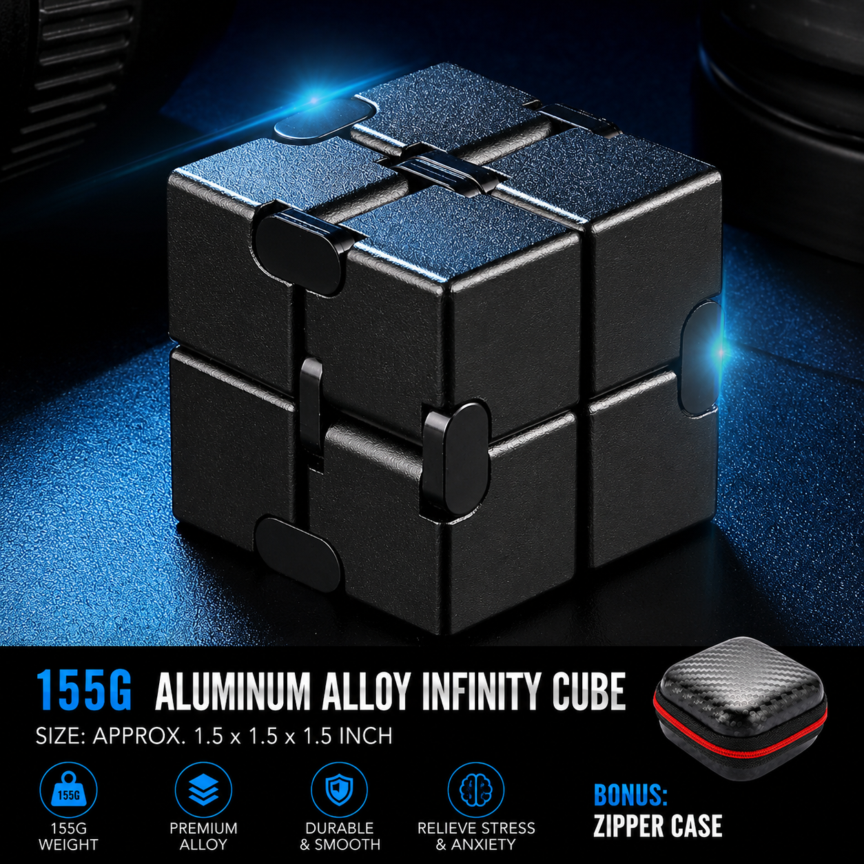 Infinite Flip Cube—A Versatile Stress-Relief Gadget