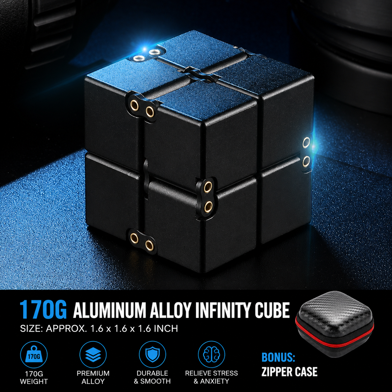 Infinite Flip Cube—A Versatile Stress-Relief Gadget