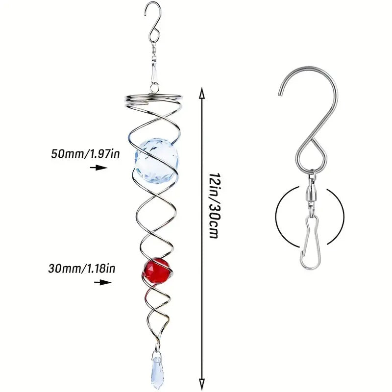 Decorative spiral wind chime pendant