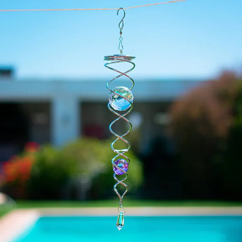 Decorative spiral wind chime pendant