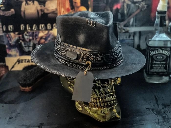 🔥Limited Time - Half Price Sale💀"Harvester of Sorrow" Handmade Skull Hat