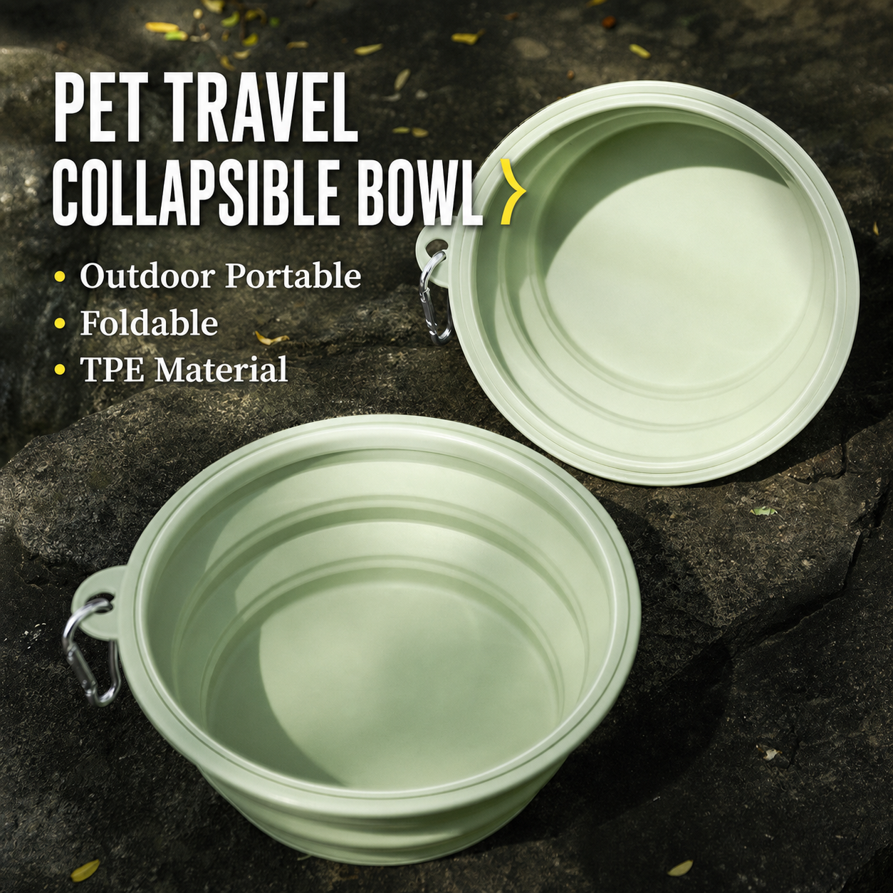 Collapsible Pet Bowl – Portable Outdoor Silicone Bowl