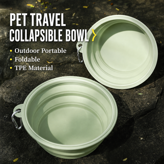 Collapsible Pet Bowl – Portable Outdoor Silicone Bowl