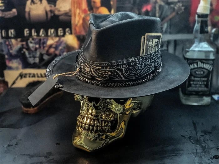 🔥Limited Time - Half Price Sale💀"Harvester of Sorrow" Handmade Skull Hat