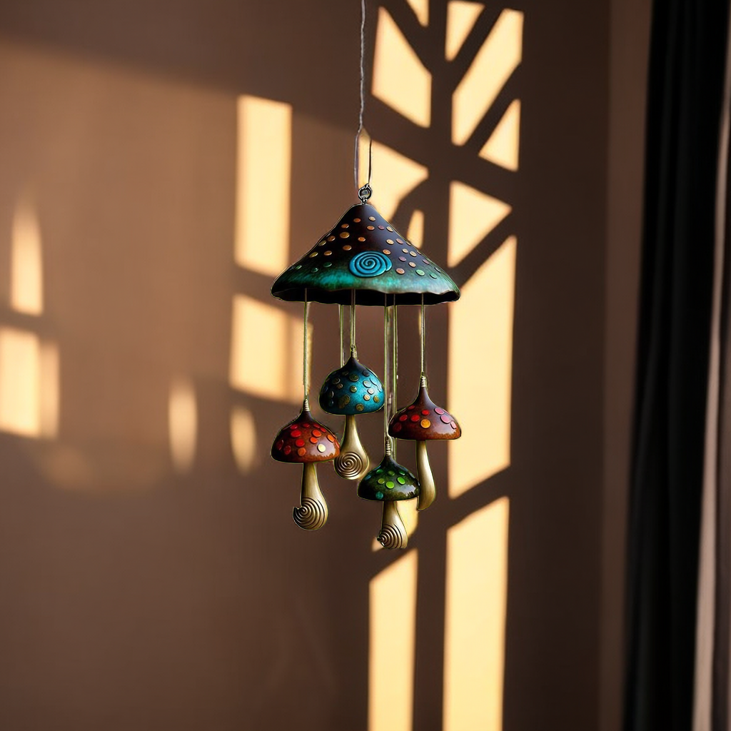 Handmade Art Mushroom Wind Chime