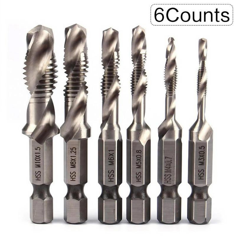 3 In 1 Spiral Tap Hex Shank Drill Bit Set