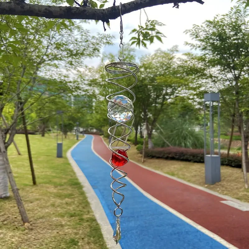 Decorative spiral wind chime pendant