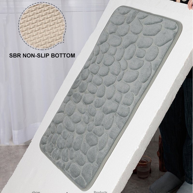 Arrival Cobblestone Embossed Bathroom Bath Mat