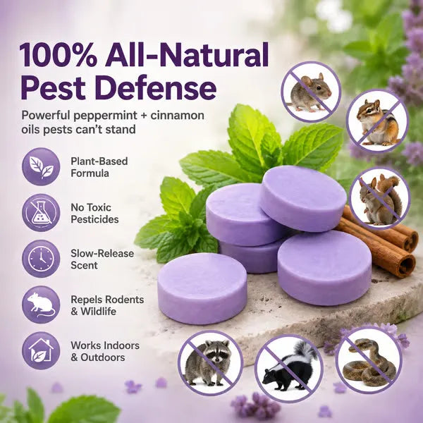 💥Limited time offer: 45% off🐀Natural scented rodent repellent tablets