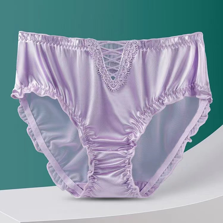 💥Buy 1 get 2 free - Lace underwear men's satin ice silk seamless briefs