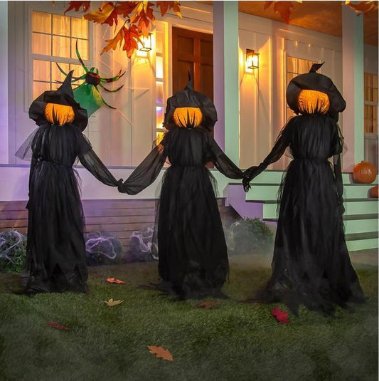 🎃Outdoor Lighted Halloween Witch Stakes👻