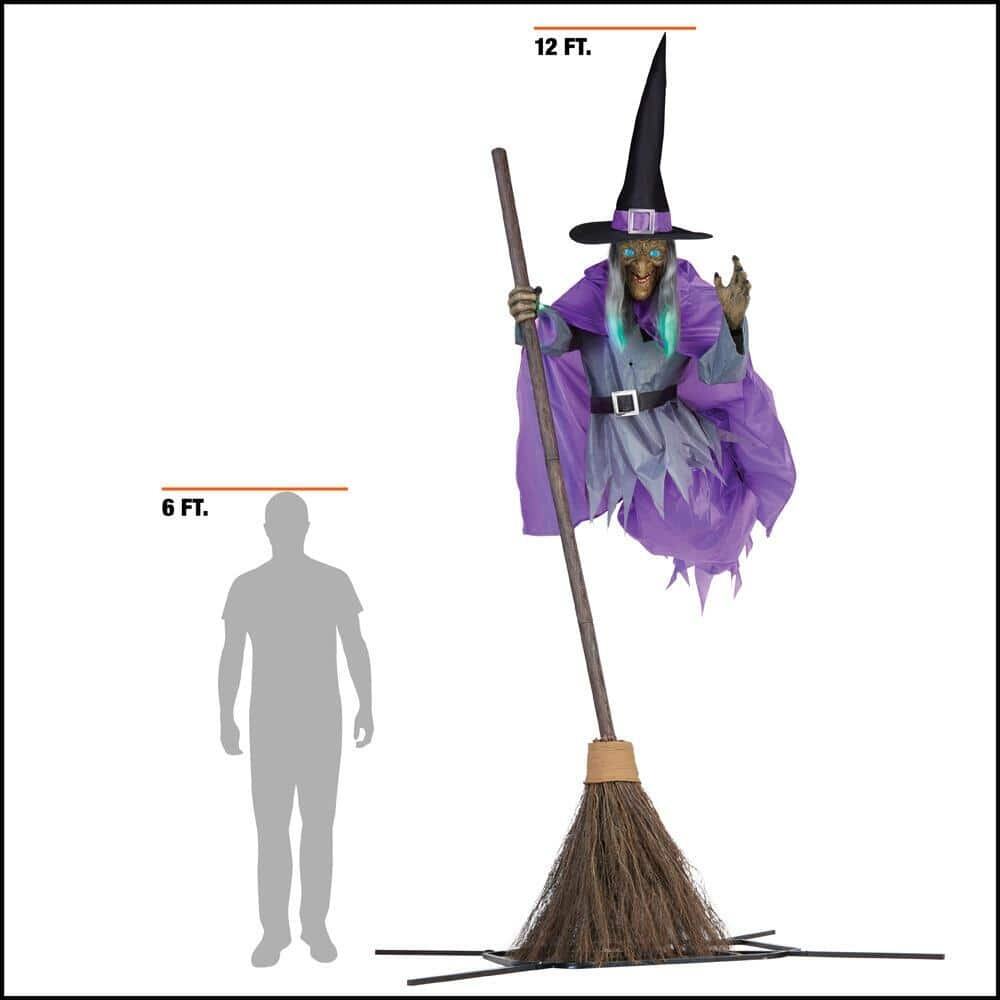 Halloween Early Bird Sale 50% OFF🔥-12 ft. Flying Witch