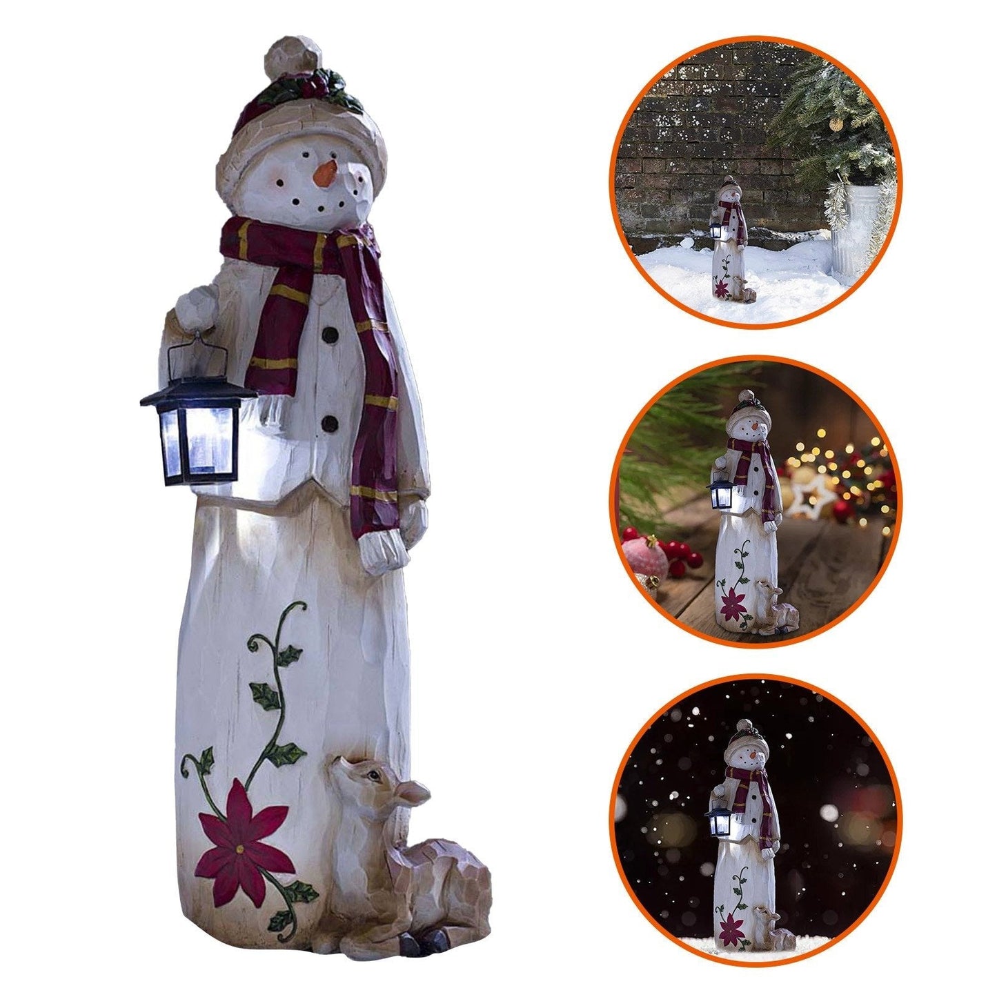 woodland snowman decorative lights