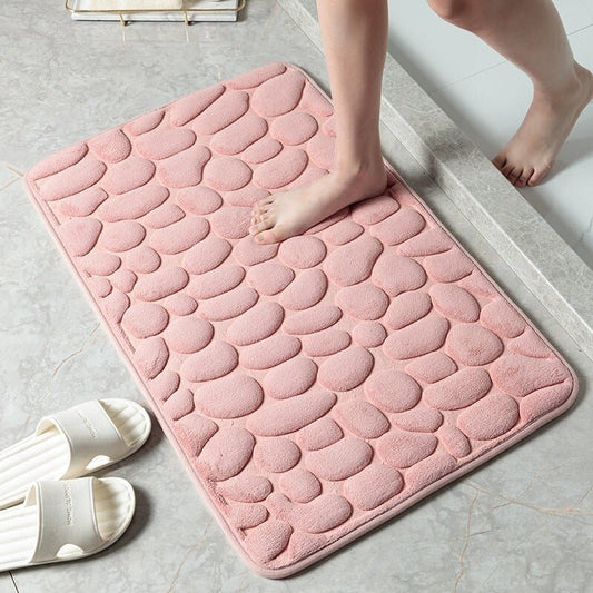 Arrival Cobblestone Embossed Bathroom Bath Mat