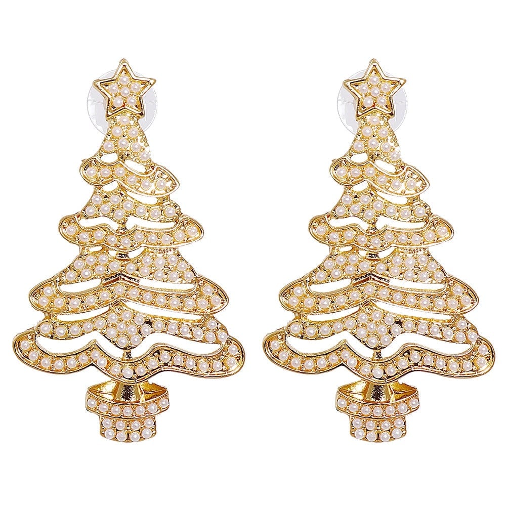 Shiny Christmas Tree Earrings